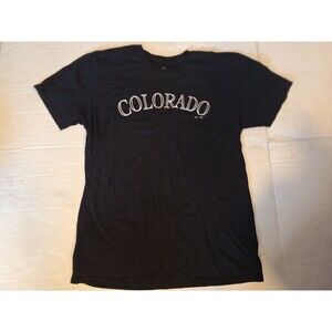 Colorado Rockies Chuck Nazty Large T Shirt Majestic Black #19